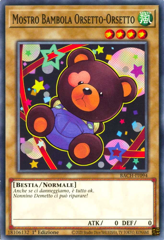 BACH-IT094 Mostro Bambola Orsetto-Orsetto comune 1a Edizione (IT) -NEAR MINT-