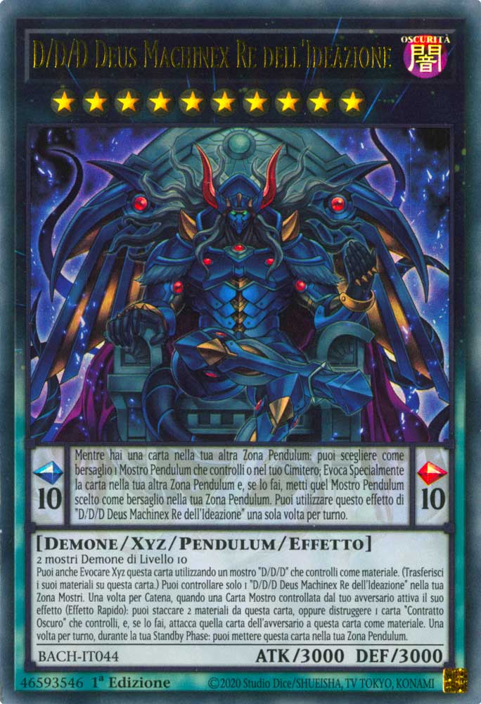 BACH-IT044 D/D/D Deus Machinex Re dell'Ideazione ultra rara 1a Edizione (IT) -NEAR MINT-