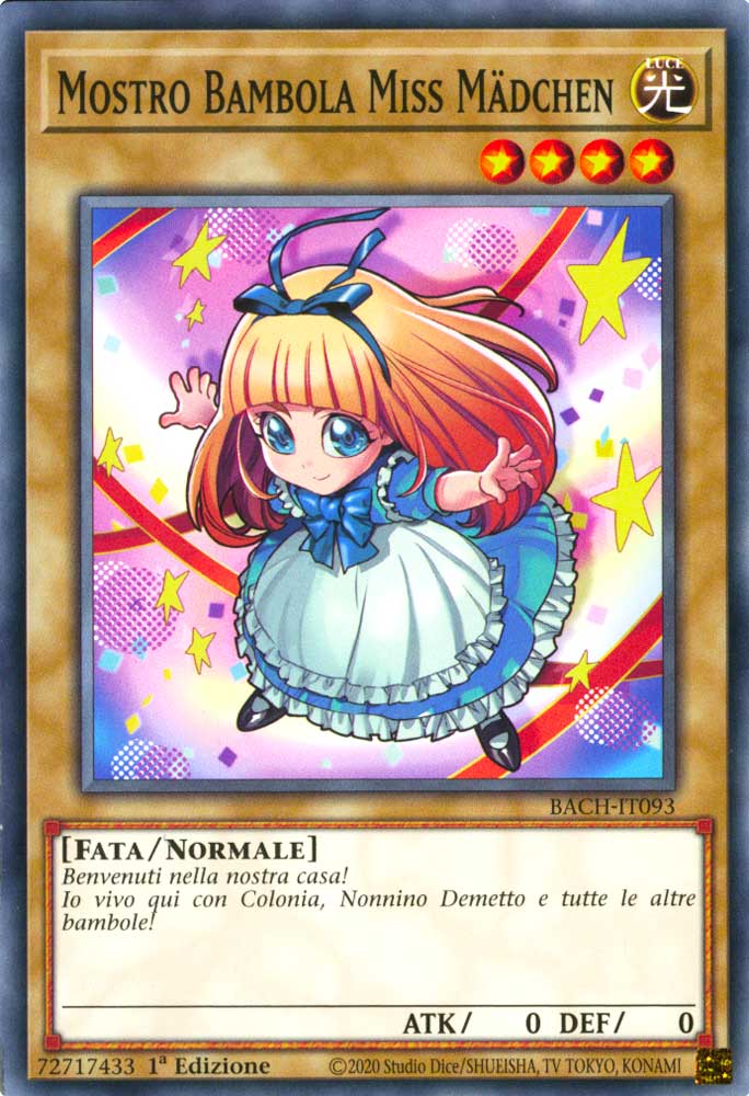 BACH-IT093 Mostro Bambola Miss Madchen comune 1a Edizione (IT) -NEAR MINT-