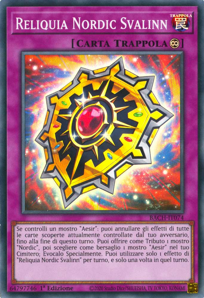 BACH-IT074 Reliquia Nordic Svalinn super rara 1a Edizione (IT) -NEAR MINT-