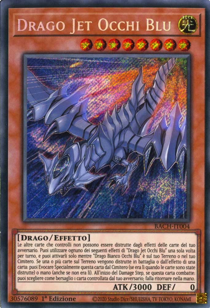BACH-IT004 Drago Jet Occhi Blu rara segreta 1a Edizione (IT) -NEAR MINT-