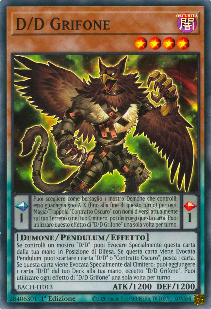 BACH-IT013 D/D Grifone super rara 1a Edizione (IT) -NEAR MINT-