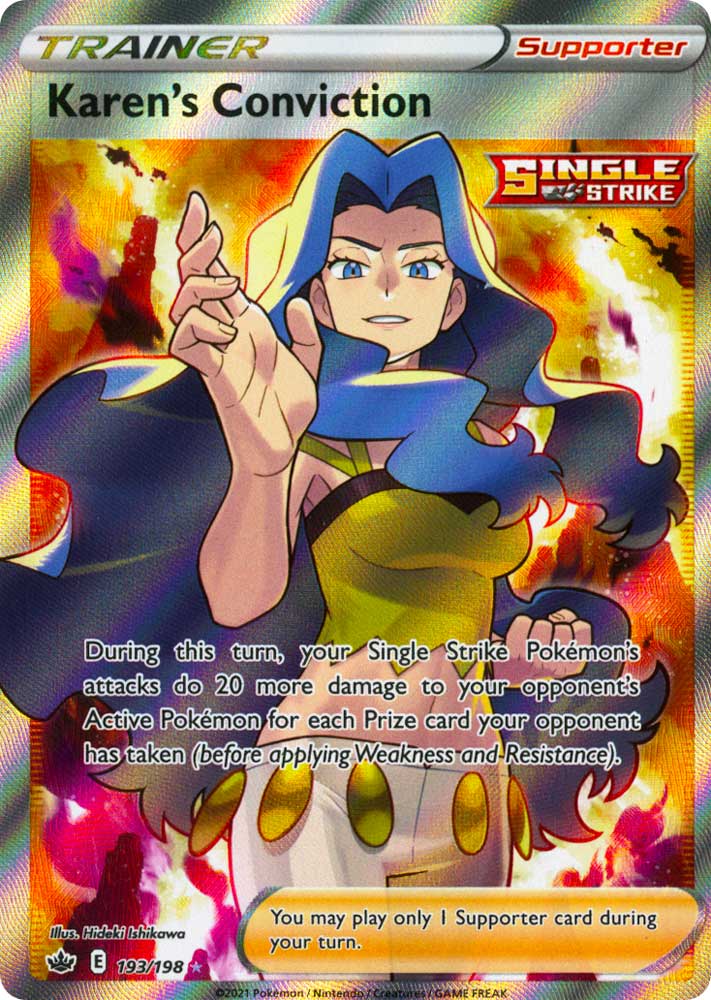 193 / 198 Karen's Conviction Ultra Rara Full Art foil (EN) -NEAR MINT-