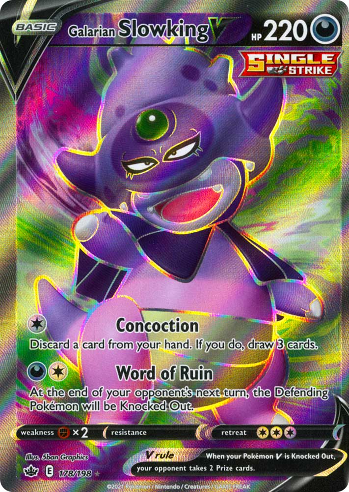 178 / 198 Galarian Slowking V Ultra Rara V Full Art foil (EN) -NEAR MINT-