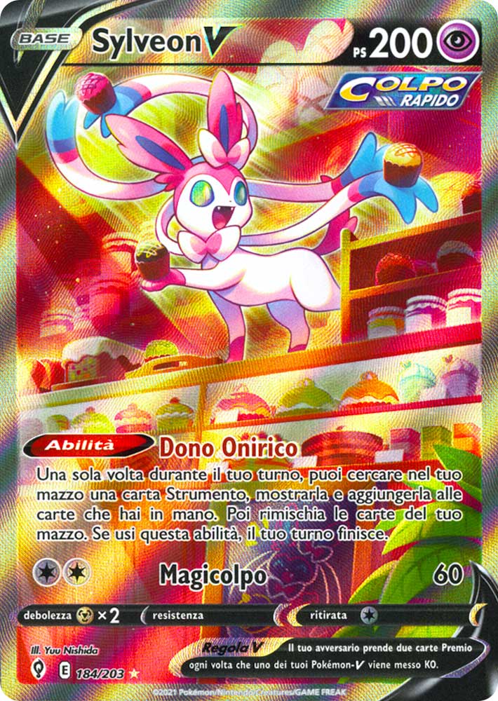184 / 203 Sylveon V Ultra Rara V Full Art foil (IT) -NEAR MINT-