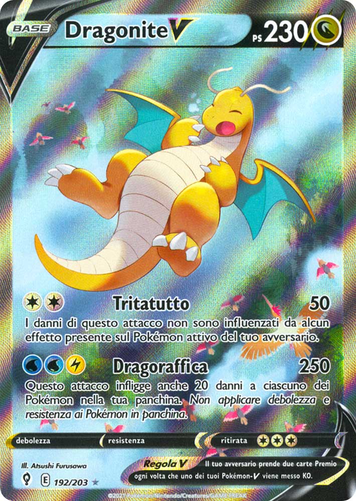 192 / 203 Dragonite V Ultra Rara V Full Art foil (IT) -NEAR MINT-