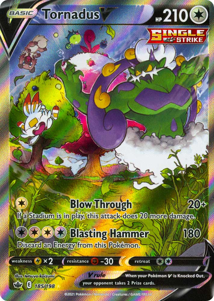 185 / 198 Tornadus V Ultra Rara V Full Art foil (EN) -NEAR MINT-