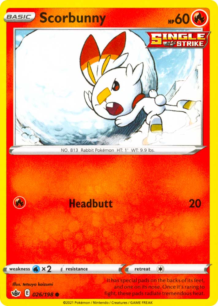 026 / 198 Scorbunny Comune normale (EN) -NEAR MINT-
