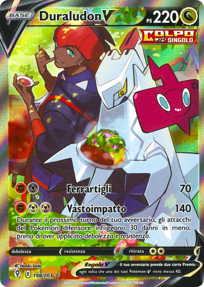 198 / 203 Duraludon V Ultra Rara V Full Art foil (IT) -NEAR MINT-