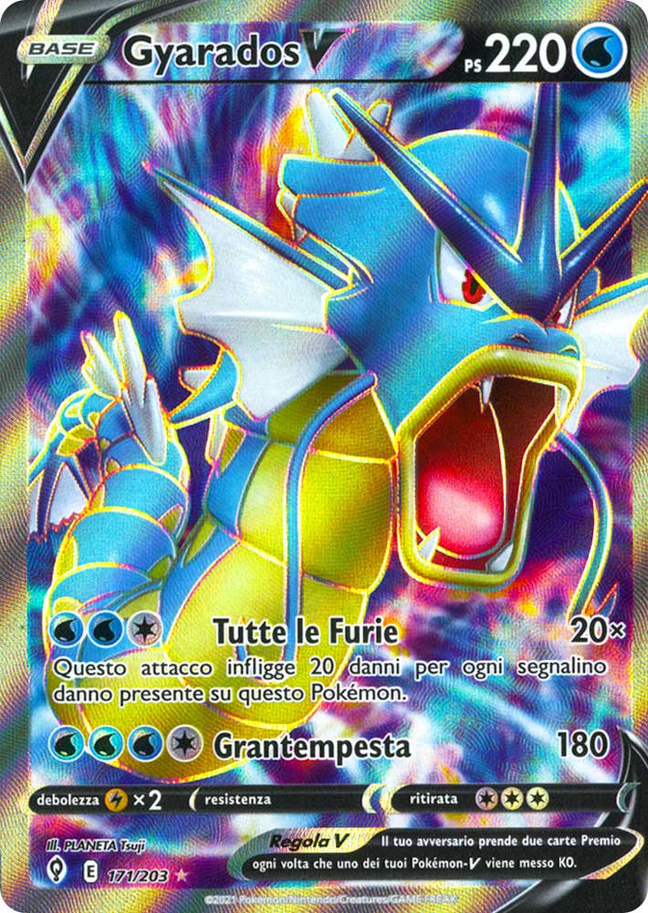 171 / 203 Gyarados V Ultra Rara V Full Art foil (IT) -NEAR MINT-