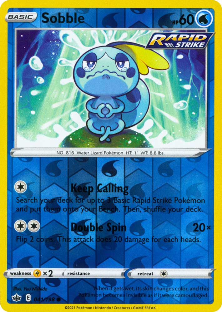 041 / 198 Sobble Comune Reverse foil (EN) -NEAR MINT-