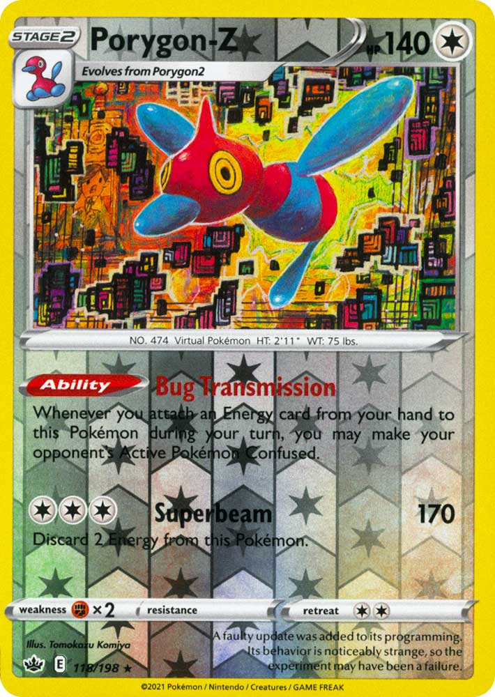 118 / 198 Porygon-Z Rara Holo Reverse foil (EN) -NEAR MINT-