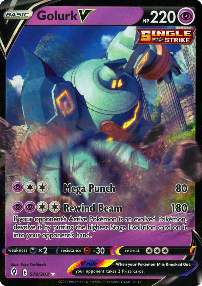 070 / 203 Golurk V Rara Holo V foil (EN) -NEAR MINT-