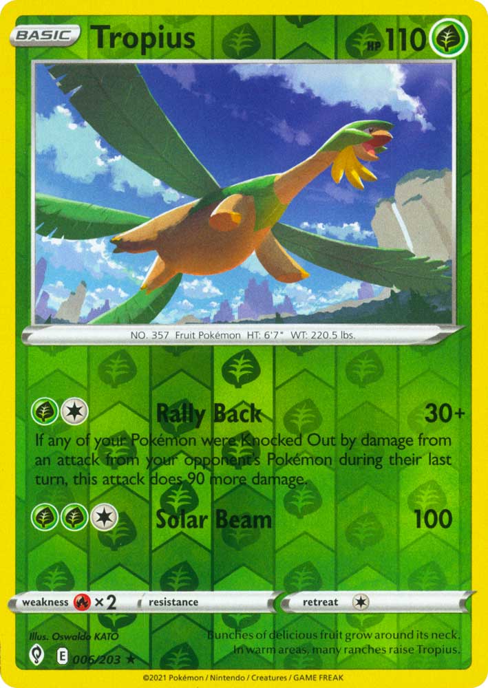 006 / 203 Tropius Rara Reverse foil (EN) -NEAR MINT-