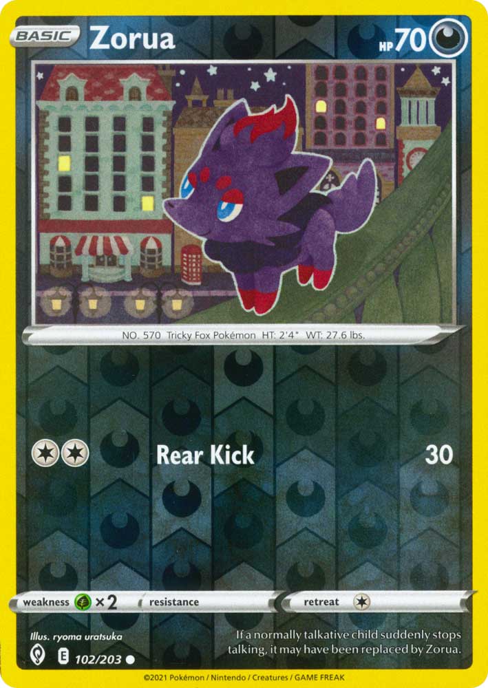102 / 203 Zorua Comune Reverse foil (EN) -NEAR MINT-