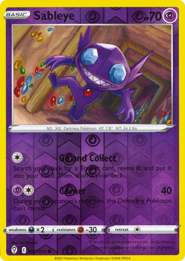 067 / 203 Sableye Comune Reverse foil (EN) -NEAR MINT-