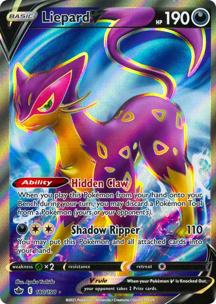 180 / 198 Liepard V Ultra Rara V Full Art foil (EN) -NEAR MINT-