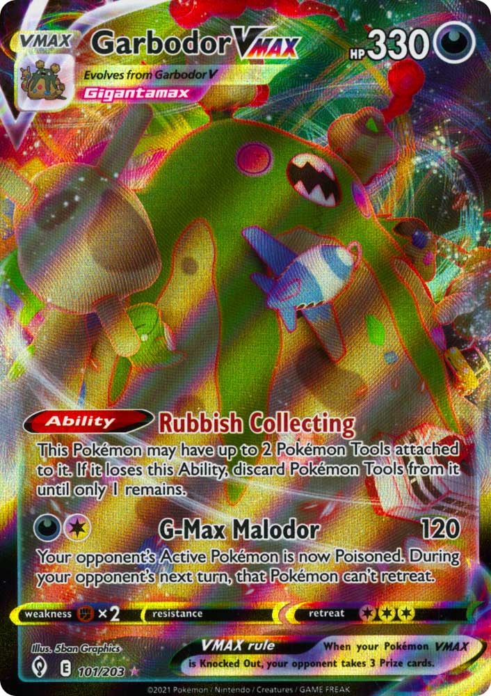101 / 203 Garbodor VMAX Rara Holo VMAX foil (EN) -NEAR MINT-