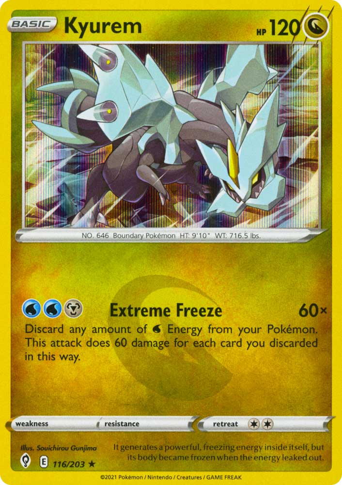 116 / 203 Kyurem Rara Holo foil (EN) -NEAR MINT-