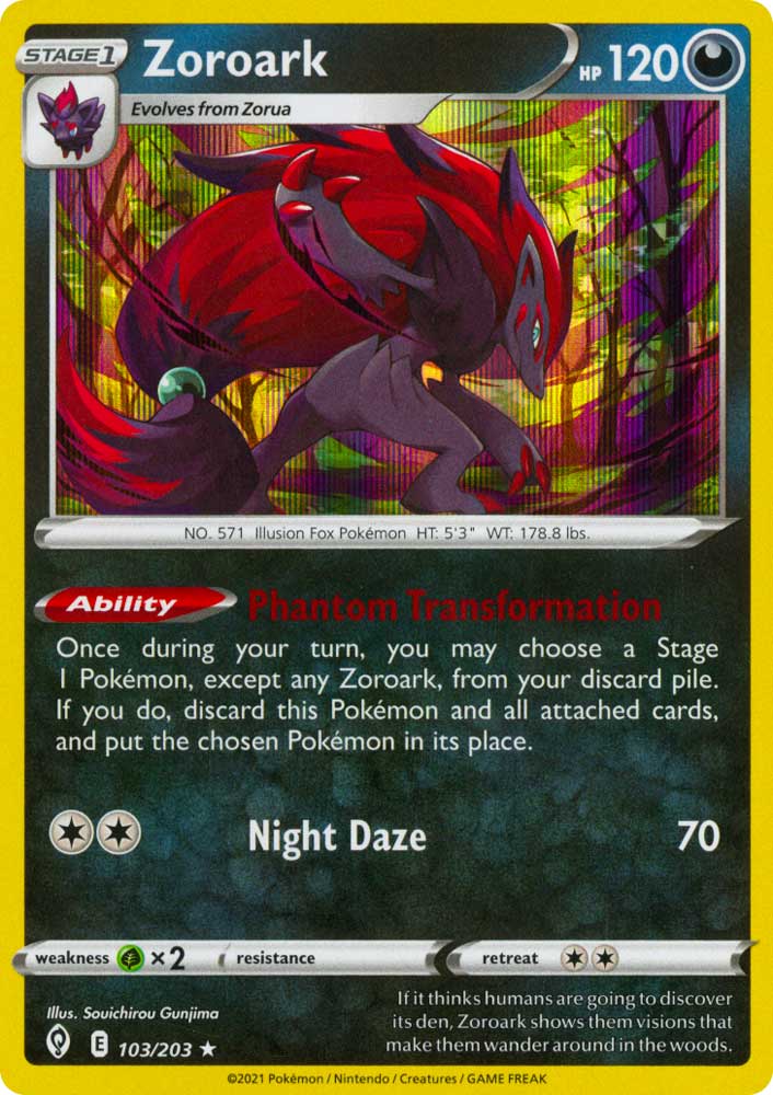 103 / 203 Zoroark Rara Holo foil (EN) -NEAR MINT-