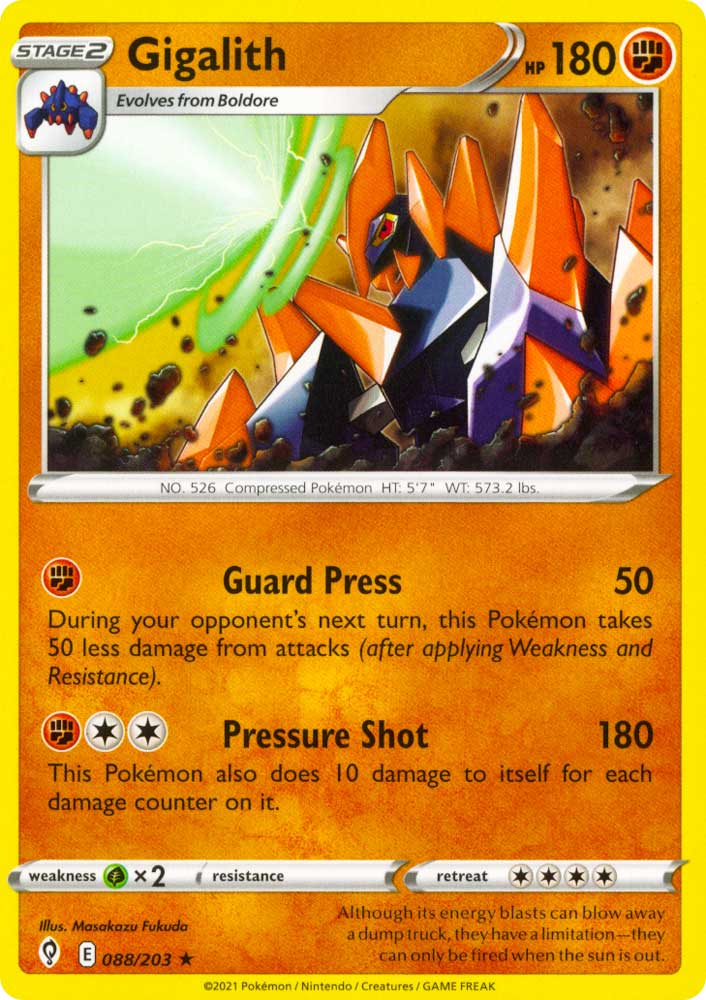 088 / 203 Gigalith Rara normale (EN) -NEAR MINT-