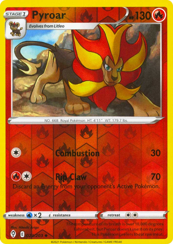 023 / 203 Pyroar Non Comune Reverse foil (EN) -NEAR MINT-
