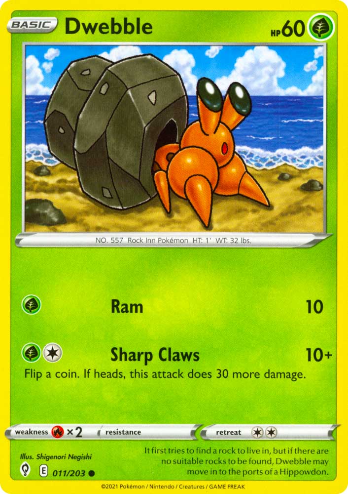 011 / 203 Dwebble Comune normale (EN) -NEAR MINT-