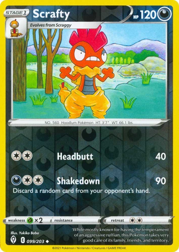 099 / 203 Scrafty Non Comune Reverse foil (EN) -NEAR MINT-