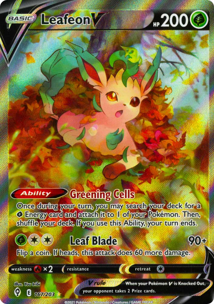 167 / 203 Leafeon V Ultra Rara V Full Art foil (EN) -NEAR MINT-