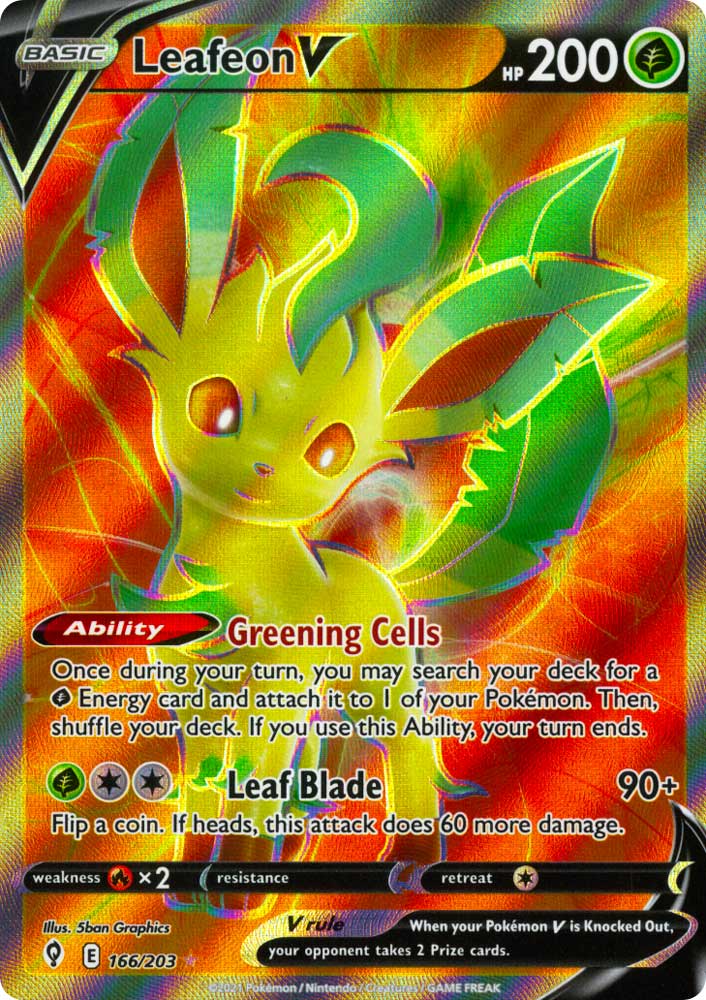 166 / 203 Leafeon V Ultra Rara V Full Art foil (EN) -NEAR MINT-