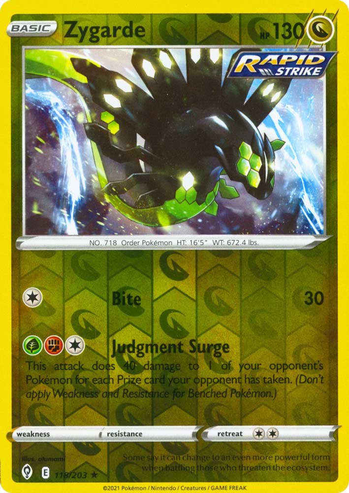 118 / 203 Zygarde Rara Holo Reverse foil (EN) -NEAR MINT-