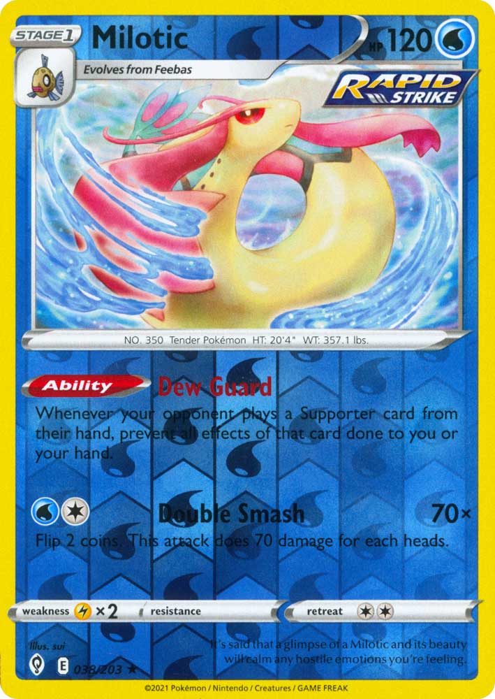 038 / 203 Milotic Rara Reverse foil (EN) -NEAR MINT-