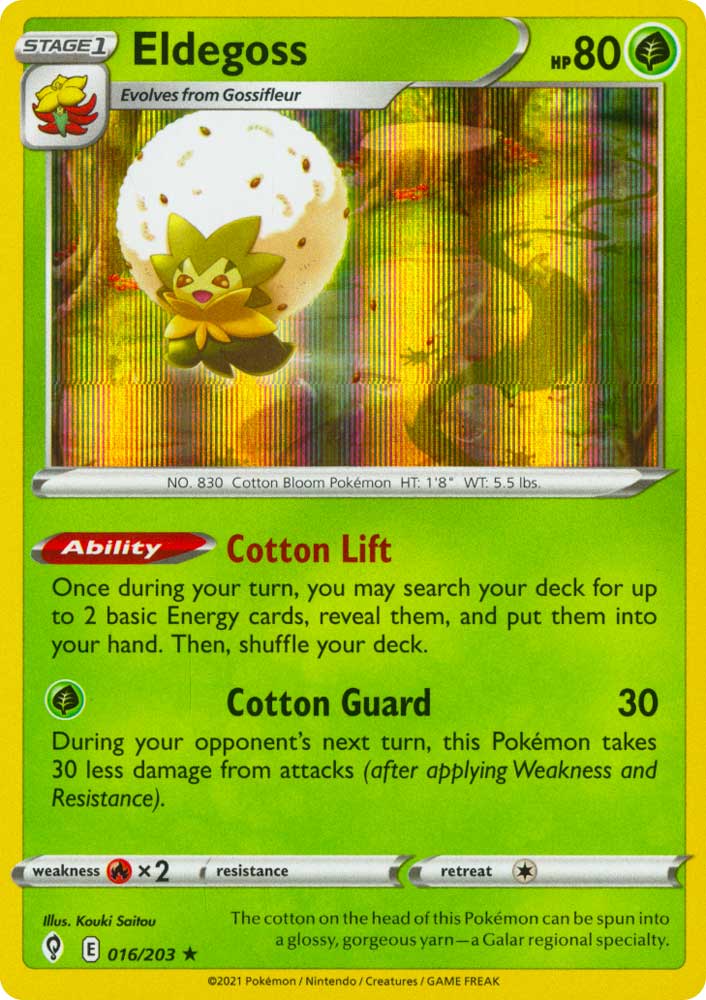 016 / 203 Eldegoss Rara Holo foil (EN) -NEAR MINT-