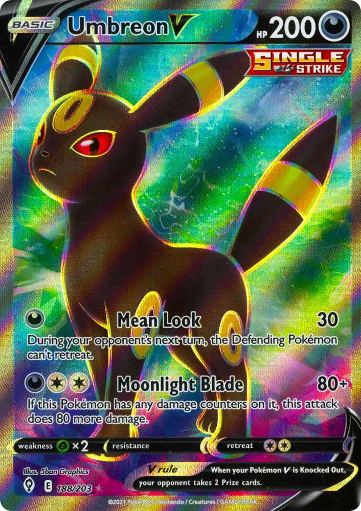 188 / 203 Umbreon V Ultra Rara V Full Art foil (EN) -NEAR MINT-