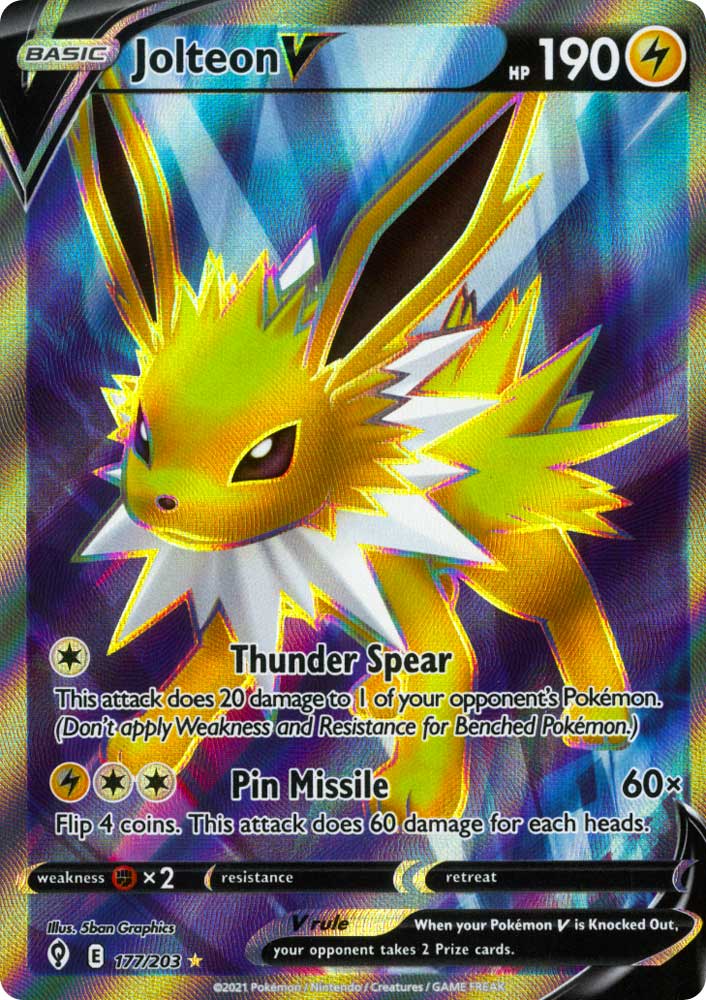 177 / 203 Jolteon V Ultra Rara V Full Art foil (EN) -NEAR MINT-