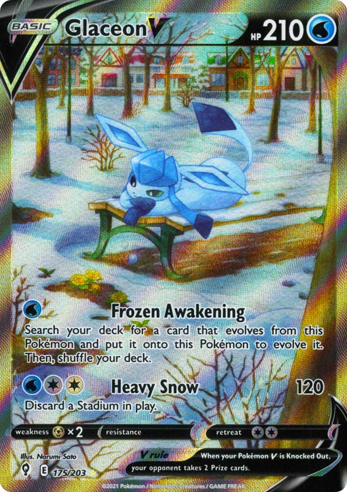 175 / 203 Glaceon V Ultra Rara V Full Art foil (EN) -NEAR MINT-