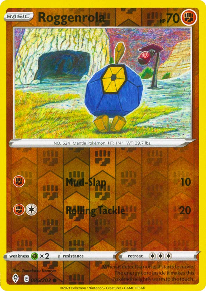 086 / 203 Roggenrola Comune Reverse foil (EN) -NEAR MINT-