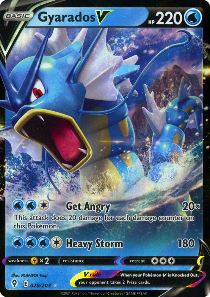028 / 203 Gyarados V Rara Holo V foil (EN) -NEAR MINT-