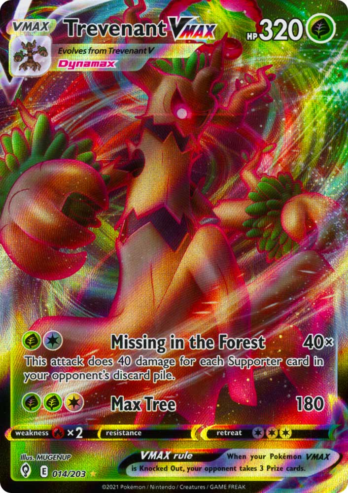 014 / 203 Trevenant VMAX Rara Holo VMAX foil (EN) -NEAR MINT-