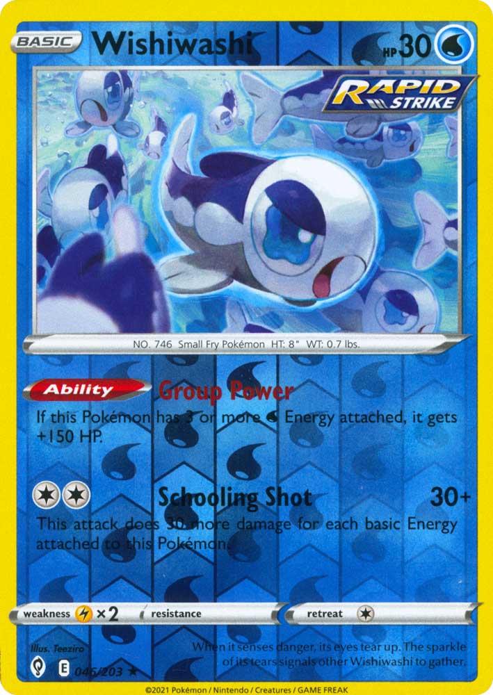 046 / 203 Wishiwashi Rara Reverse foil (EN) -NEAR MINT-