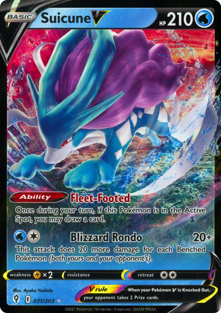 031 / 203 Suicune V Rara Holo V foil (EN) -NEAR MINT-