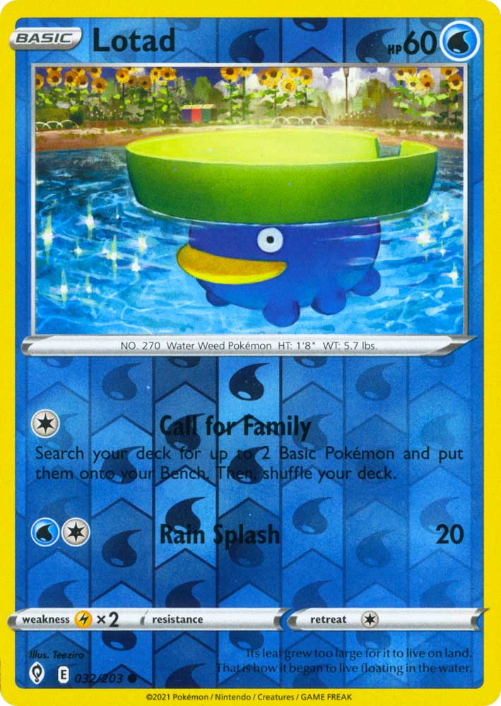 032 / 203 Lotad Comune Reverse foil (EN) -NEAR MINT-
