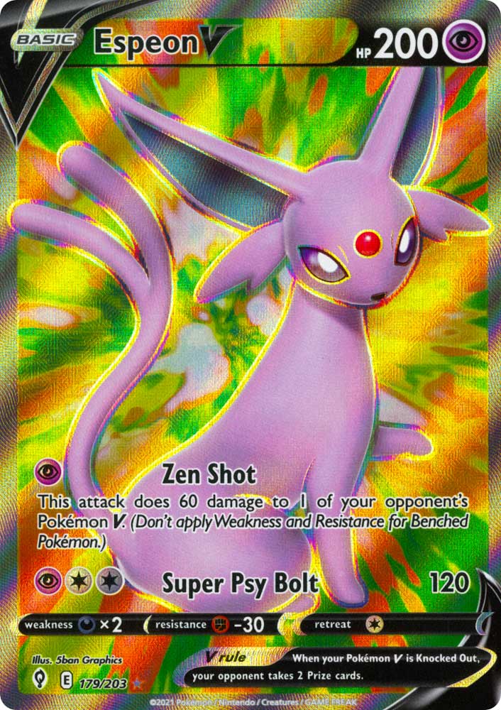 179 / 203 Espeon V Ultra Rara V Full Art foil (EN) -NEAR MINT-