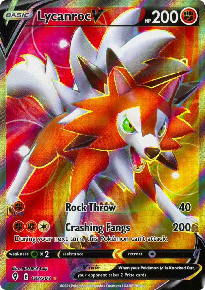 187 / 203 Lycanroc V Ultra Rara V Full Art foil (EN) -NEAR MINT-