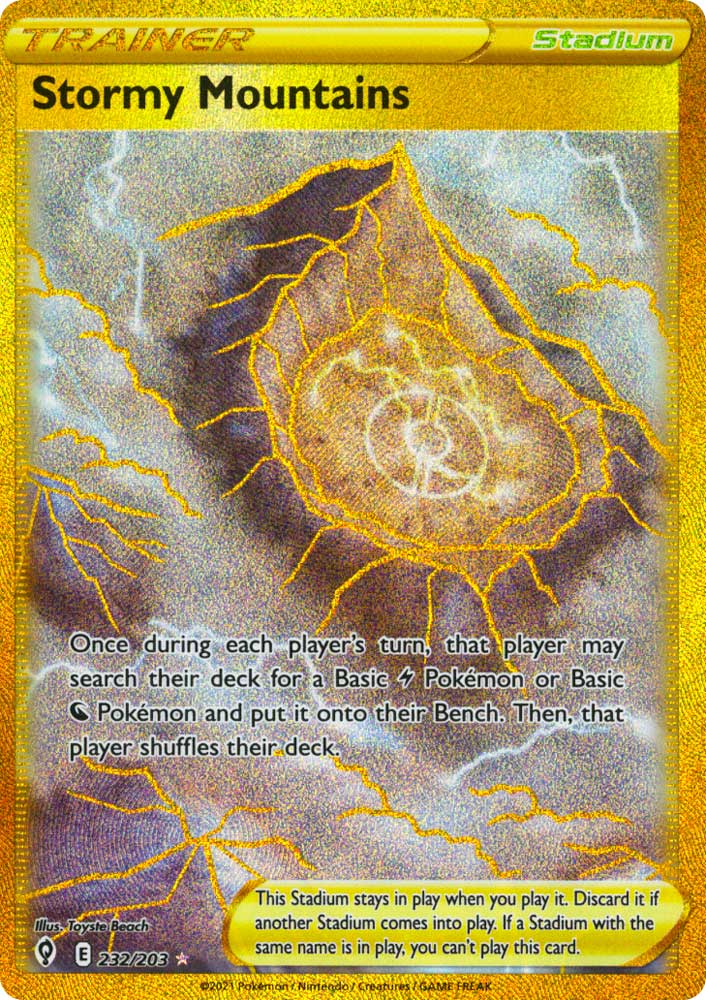 232 / 203 Stormy Mountains Rara Segreta Gold foil (EN) -NEAR MINT-
