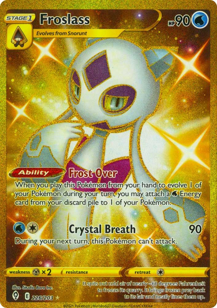 226 / 203 Froslass Rara Segreta Gold foil (EN) -NEAR MINT-