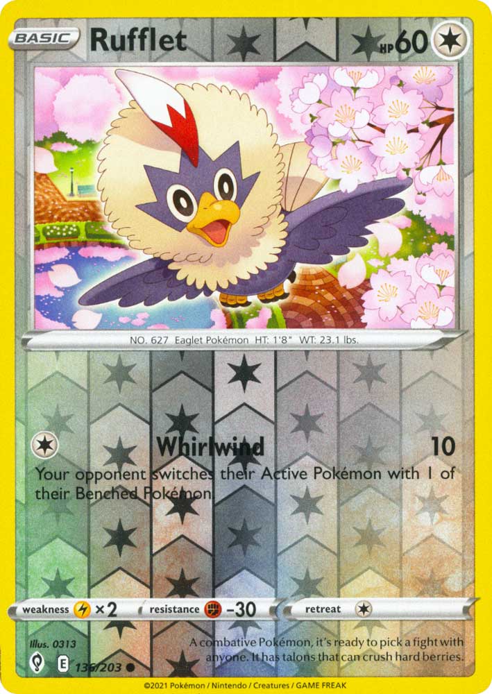 136 / 203 Rufflet Comune Reverse foil (EN) -NEAR MINT-