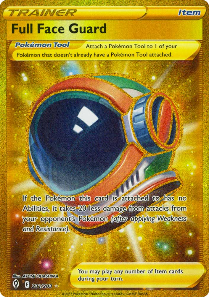 231 / 203 Full Face Guard Rara Segreta Gold foil (EN) -NEAR MINT-