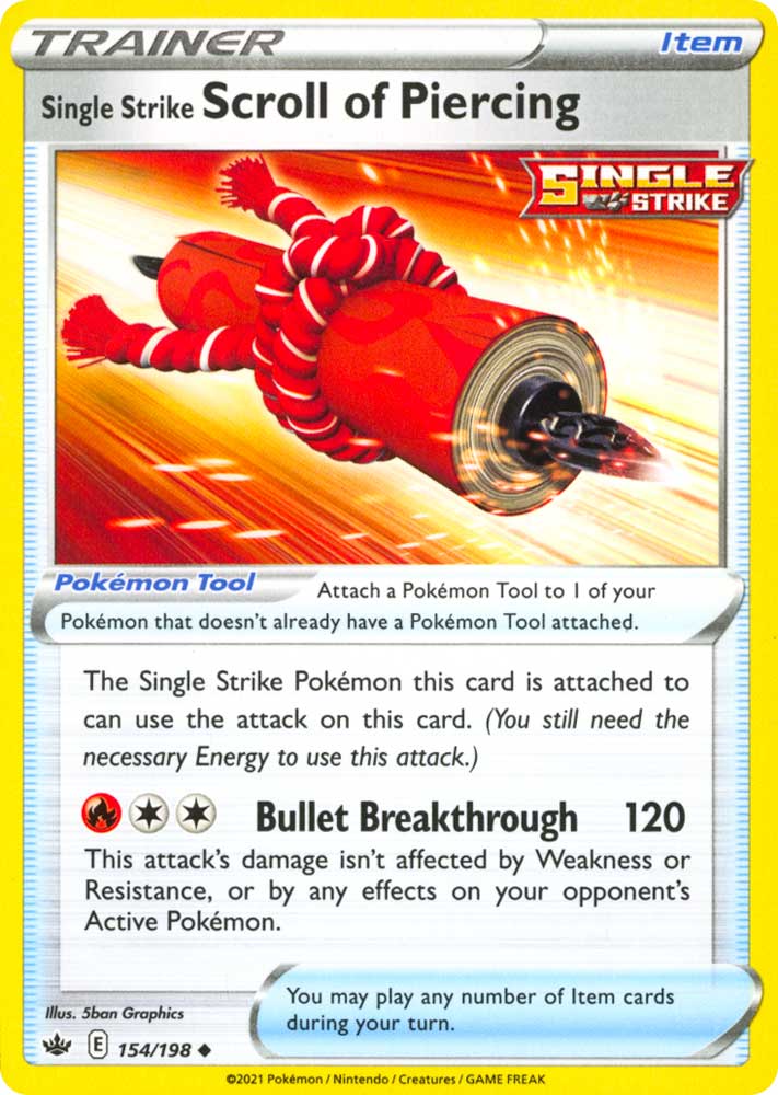 154 / 198 Single Strike Scroll of Piercing Non Comune normale (EN) -NEAR MINT-