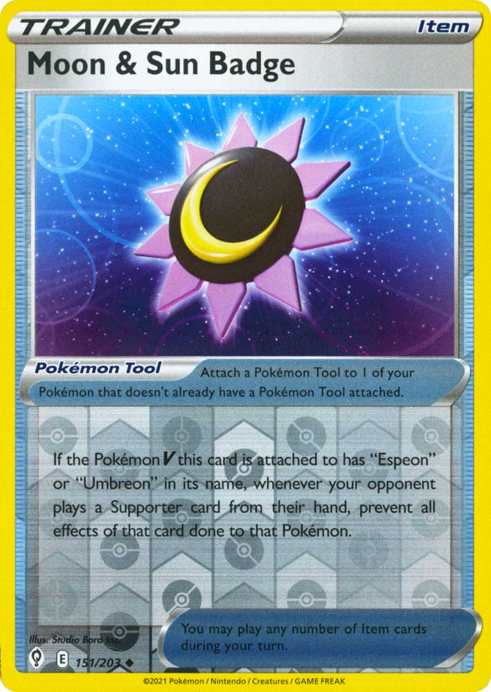 151 / 203 Moon & Sun Badge Non Comune Reverse foil (EN) -NEAR MINT-